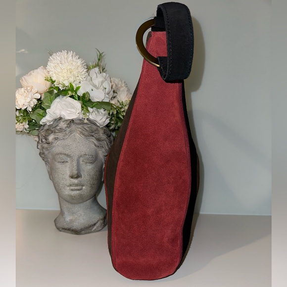 NWOT Vintage Naturalizer Leather Suede Color-block Bag - Picture 2 of 11